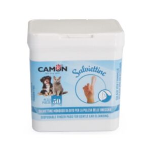 CAMON מגבוני אצבע לניקוי אוזניים לכלב/חתול – 50 יח במארז