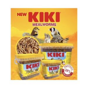 KIKI' קיקי, מזון תולעי קמח מיובשים, מתאים לזוחלים, מכרסמים ובעלי כנף - 150 גרם או 350 גרם