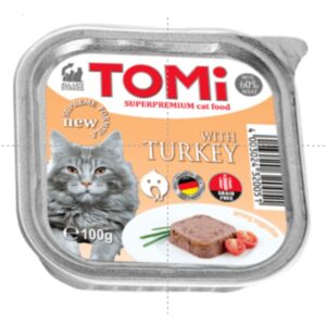 ⁦מעדן טומי (Tomi) לחתול – הודו (100 גרם)  (מבצע 10+2)⁩ – תמונה ⁦1⁩